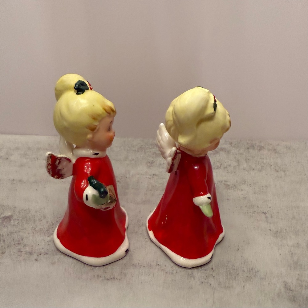Vintage Norcrest Christmas Angels Bell Figurine w/label stamped x-180 ceramic - Picture 4 of 11